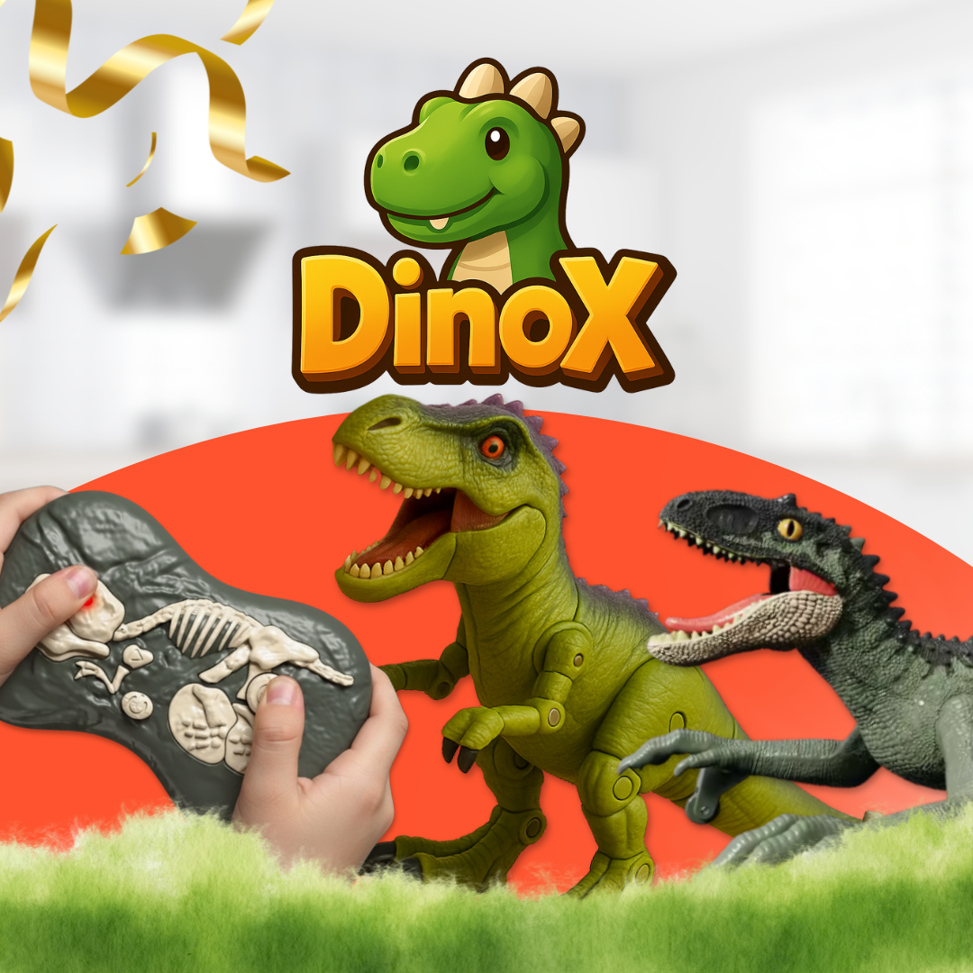 DinoX – Dinossauro de Controle Remoto + Caixa Misteriosa