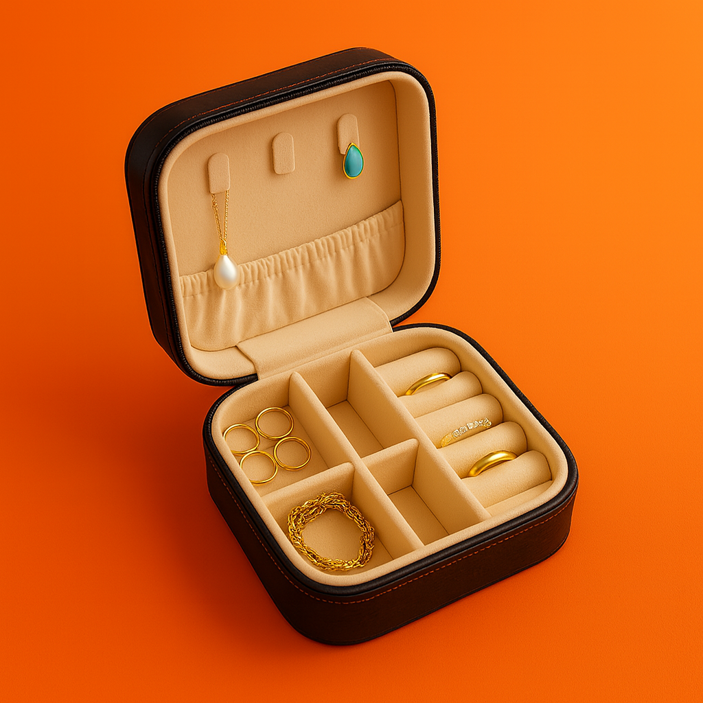 Porta Joias Portátil de Viagem