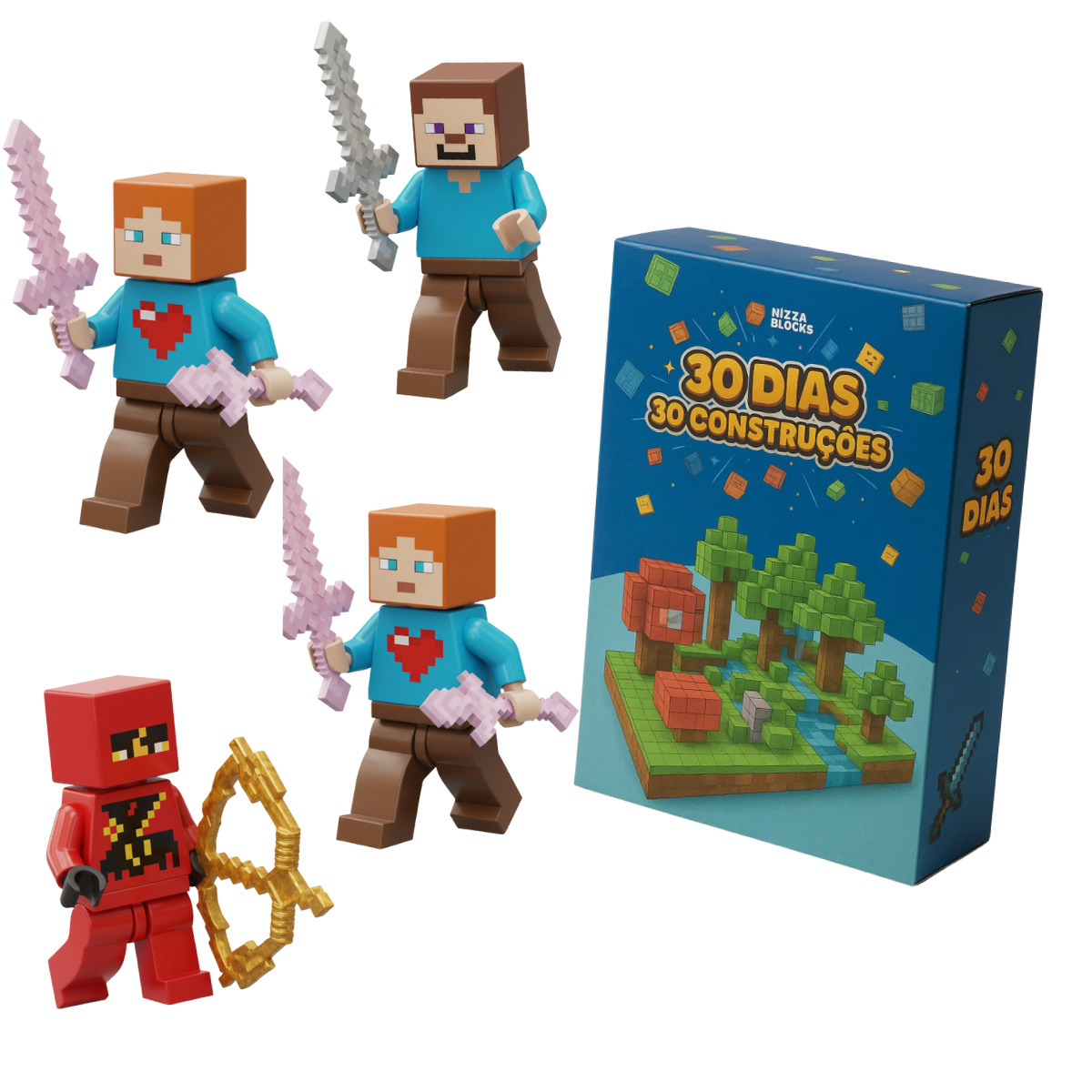 4 Personagens + Manual 30 Dias de Construção