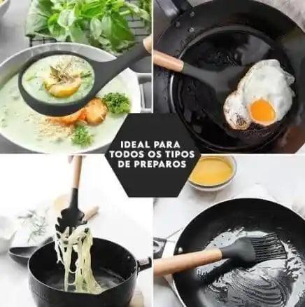 Kit 12 Utensílios de Cozinha – Silicone Premium Antiaderente