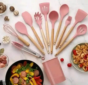Kit 12 Utensílios de Cozinha – Silicone Premium Antiaderente