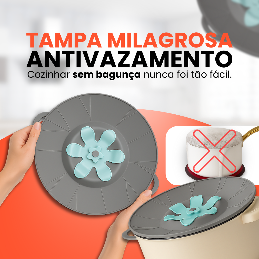 Tampa Antivazamento de Silicone