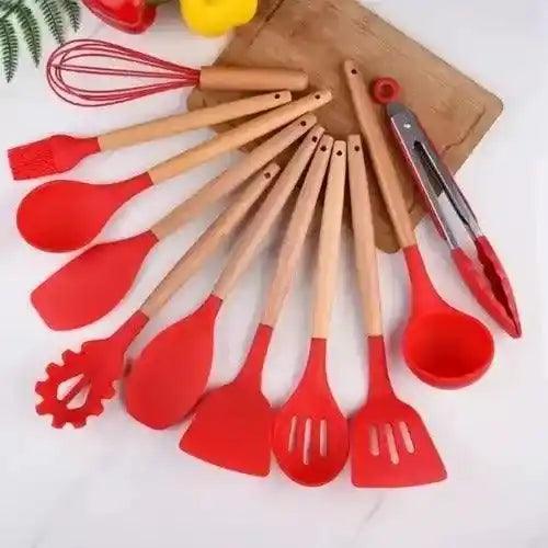 Kit 12 Utensílios de Cozinha – Silicone Premium Antiaderente