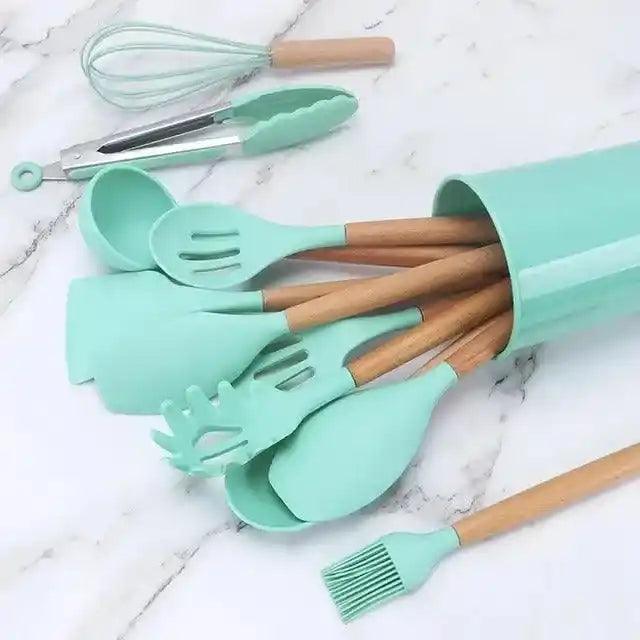 Kit 12 Utensílios de Cozinha – Silicone Premium Antiaderente