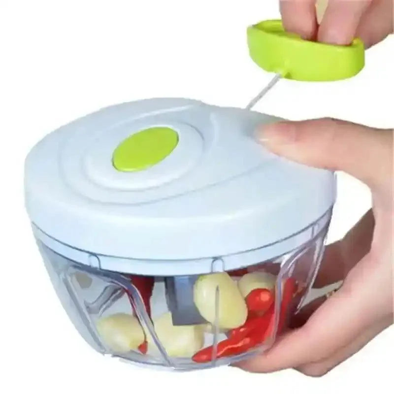Processador Manual Inox – 3 Lâminas para Triturar Sem Esforço