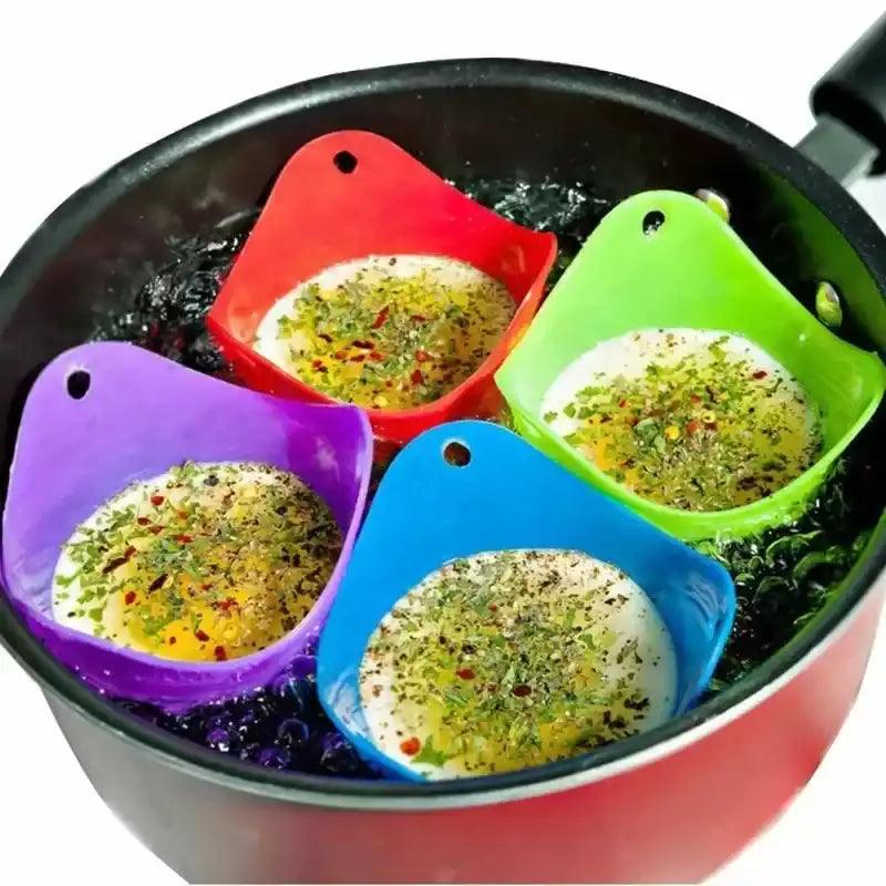 Forma de Silicone Multiuso – Ideal para Ovos Pochê e Sobremesas
