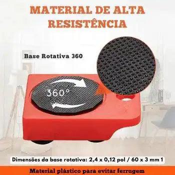 Suporte para Mover Móveis Pesados – Kit Completo com 5 Peças