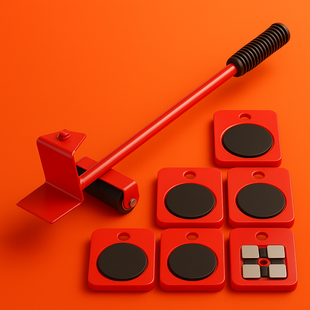 Suporte para Mover Móveis Pesados – Kit Completo com 5 Peças