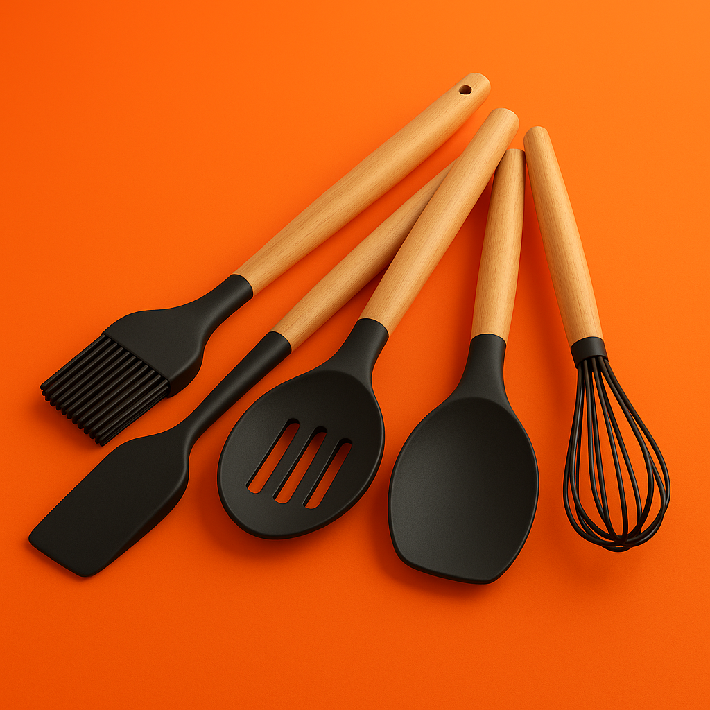 Kit 12 Utensílios de Cozinha – Silicone Premium Antiaderente