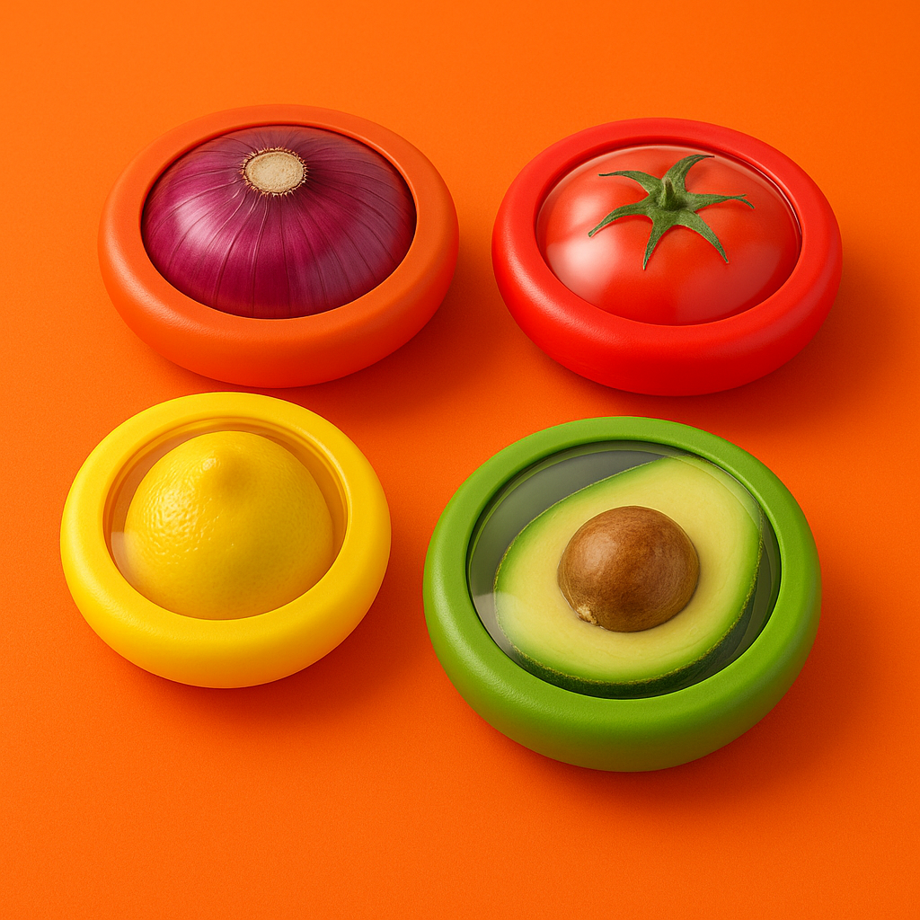 FreshLock – Armazenamento de Alimentos Frescos em Potes Compactos