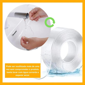 Fita Dupla Face Transparente – Adesivo Forte