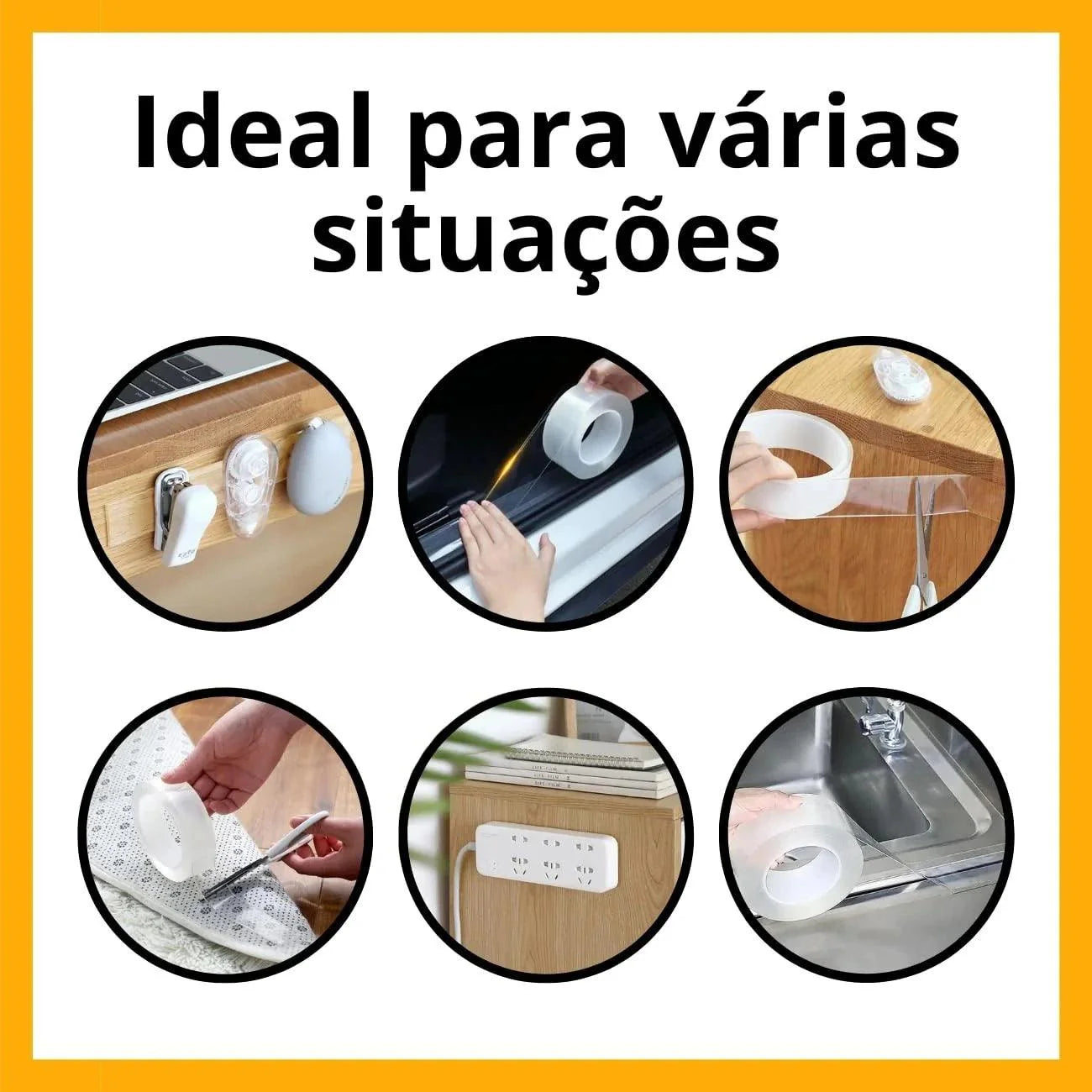 Fita Dupla Face Transparente – Adesivo Forte